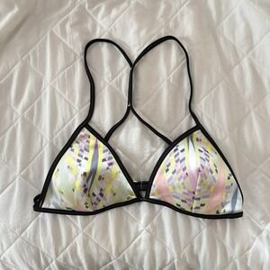 Victoria's Secret VS Womens Size Medium Abstract Neon Bikini Top Racerback